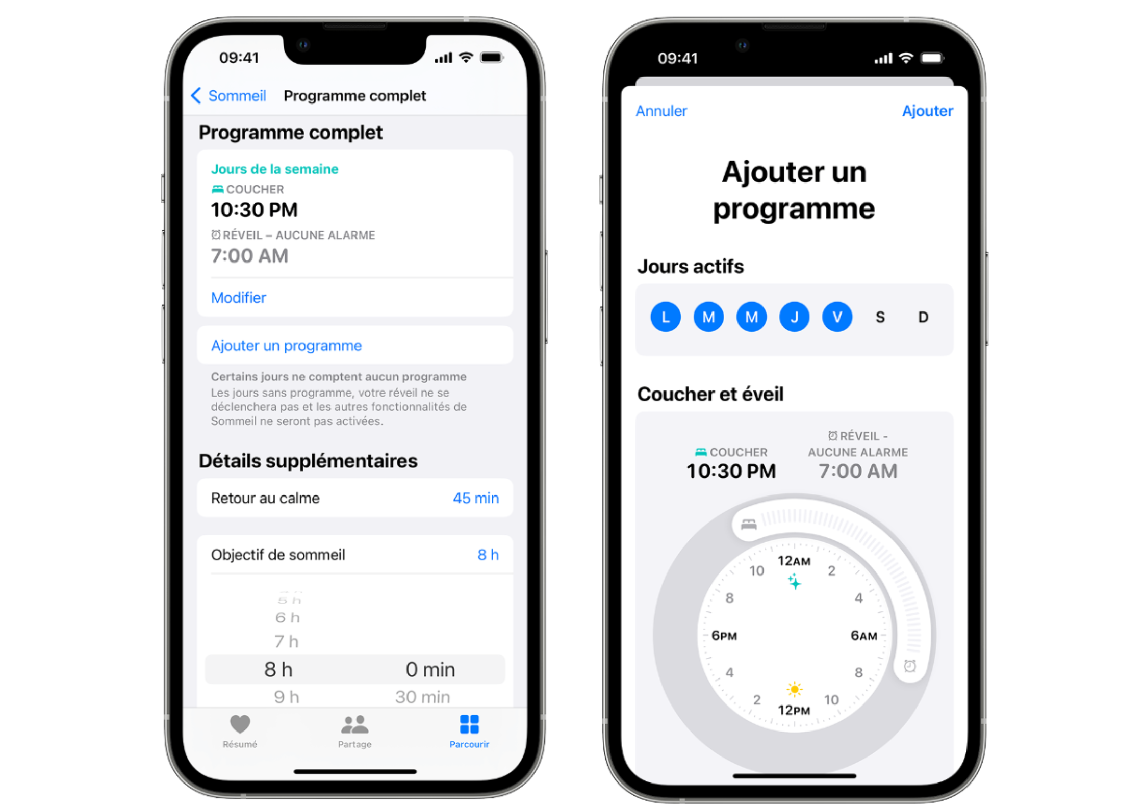 programme sommeil apple watch